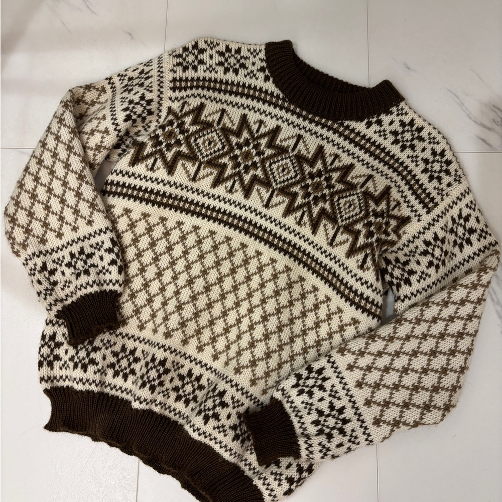 Dale of Norway Brown and Cream Nordic Sweater